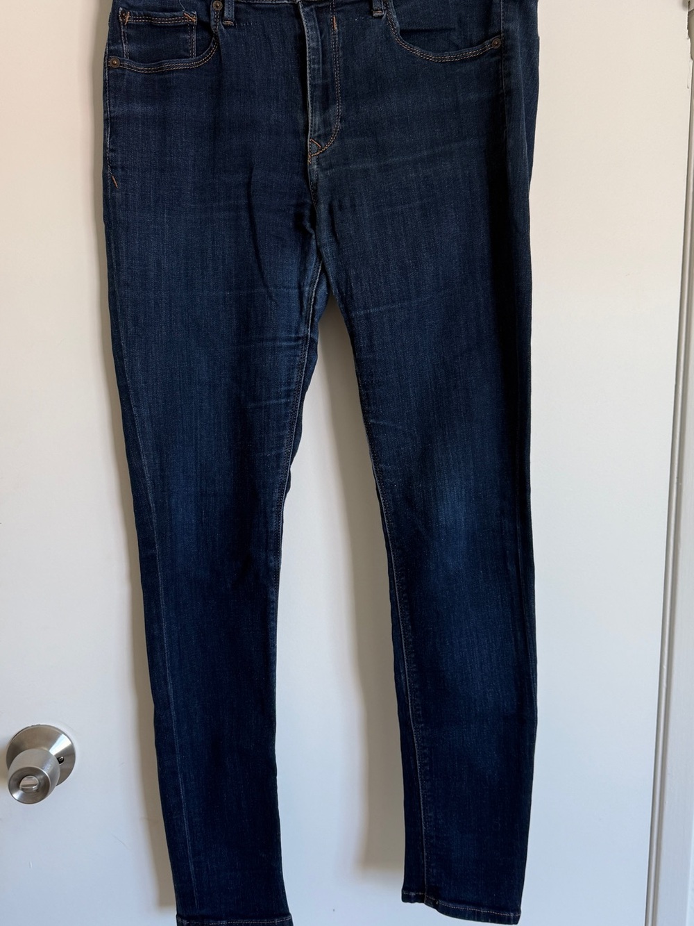 Womens Express Dark Blue Skinny Jeans